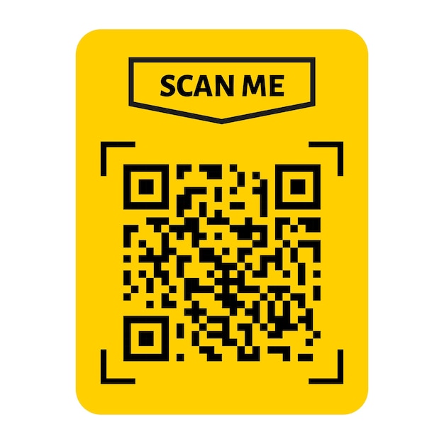 Scan me QR-codeontwerp QR-code voor betalingstekstoverdracht met scan me-knop Vectorillustratie