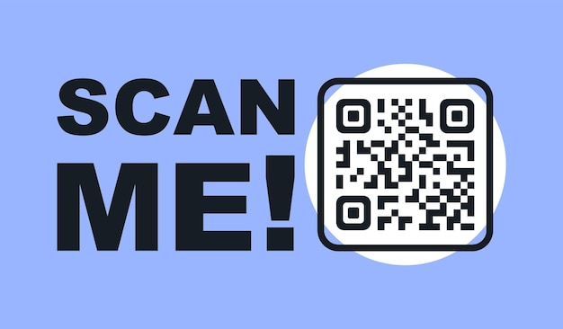 Scan mij icoon met QR code Symbool of embleem