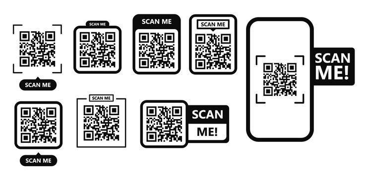 Vector scan qr code digital scanning qr code qr code scan for smartphone scan qr code for payment