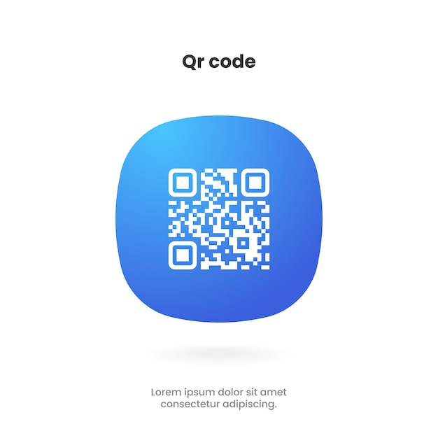 스캔 QR 코드 아이콘 기호 기호 디지털 스캔 읽기 QR 코드 템플릿입니다. 빠른 결제를 위한 QR코드