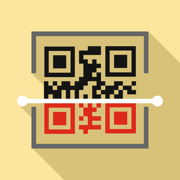 Scan qr code icoon Platte illustratie van scan qr code vector icoon voor webontwerp