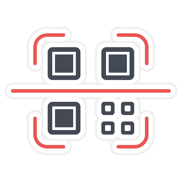 Scan Qr Code Line Illustratie