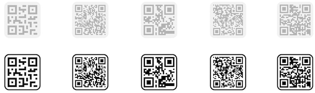 Scan QR-codepictogram Digitaal scannen qr-code QR-code scannen voor smartphone QR-code voor betaling Scannen
