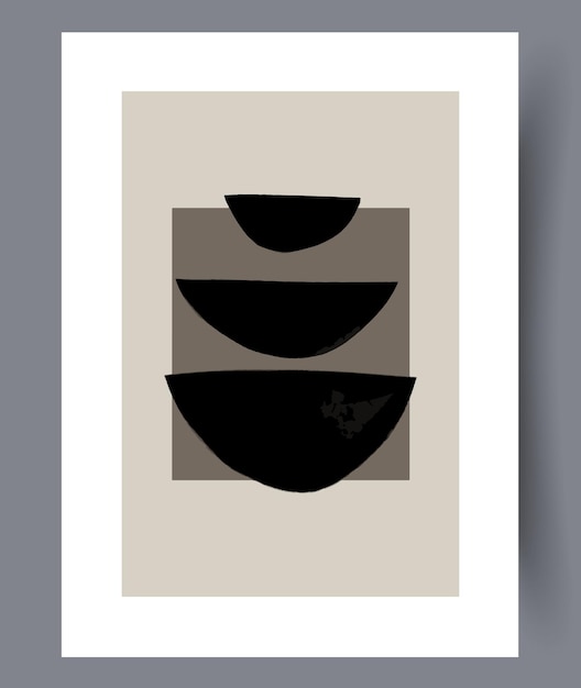 Скандинавский абстрактный векторный принт минималистичный абстрактный настенный фон для печати в скандинавском векторном стиле