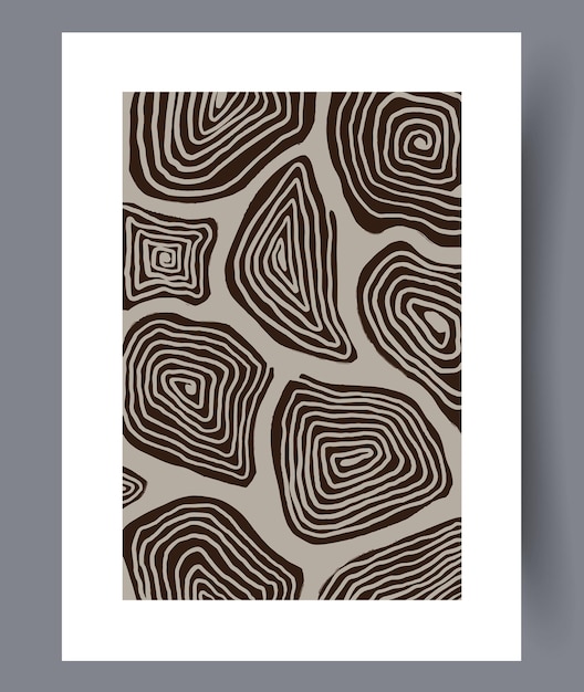スカンジナビアの抽象的なベクトル印刷セット印刷のためのミニマルな抽象的な壁アートの背景スカンジナビアのベクトルスタイル