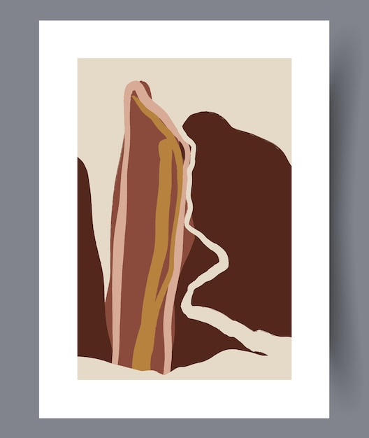 Scandinavian abstract vector print set