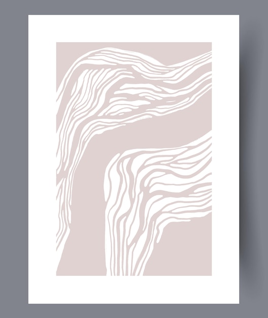 Scandinavian abstract vector print set