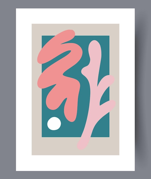 Scandinavian abstract vector print set