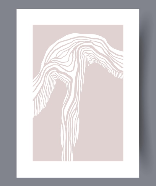 Scandinavian abstract vector print set