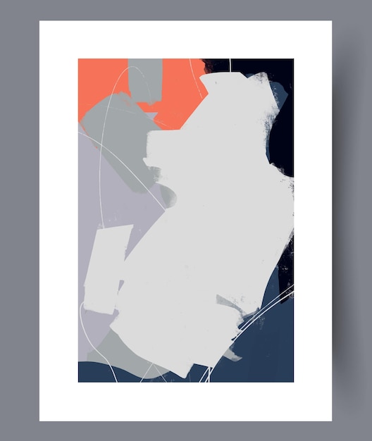 Scandinavian abstract vector print set