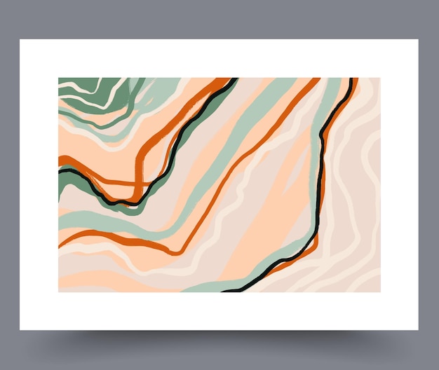 Scandinavian abstract vector print set