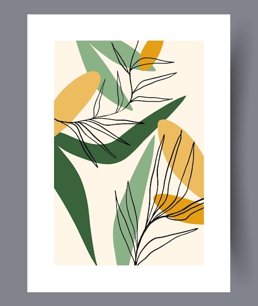 Scandinavian abstract vector print set