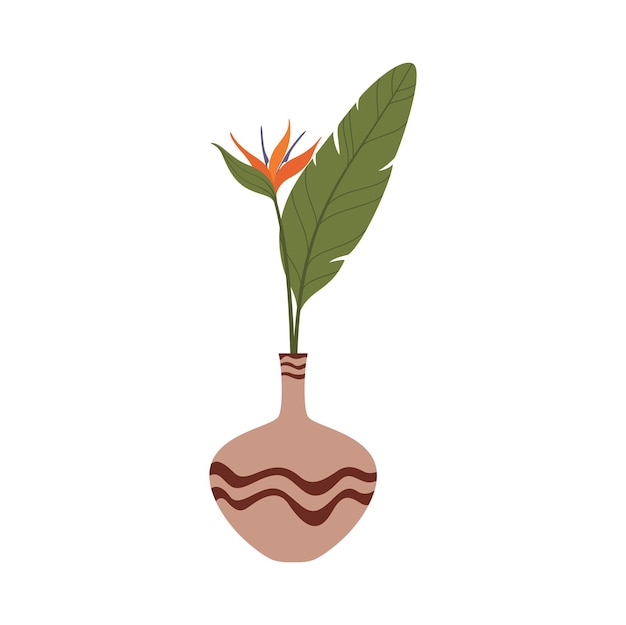 Scandinavian flower vase leaf bud in simple design