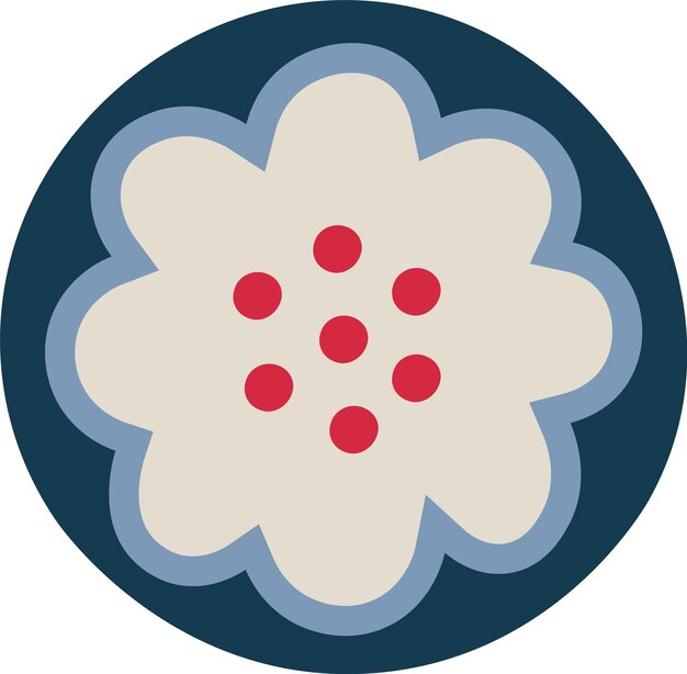 Vector scandinavian folk style flower