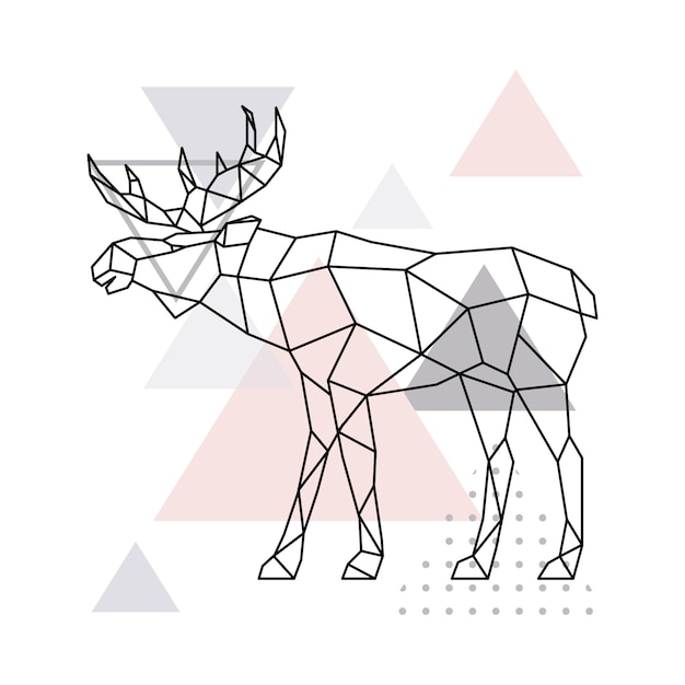 Vector scandinavian moose