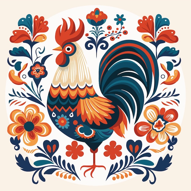 Vector scandinavian_rooster_3