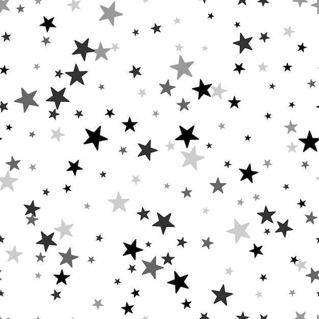 Scandinavian seamless pattern with stars Stock vector