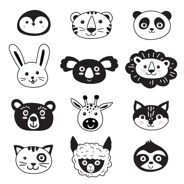 Scandinavian style animals set