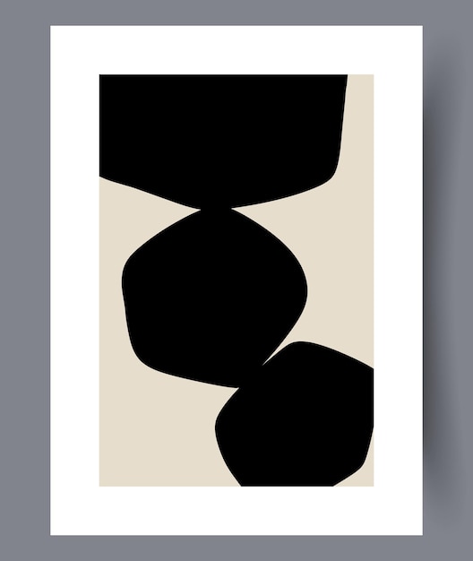 Scandinavische abstracte vector print. minimalistische abstracte muur kunst achtergrond om af te drukken. scandinavische vectorstijl.