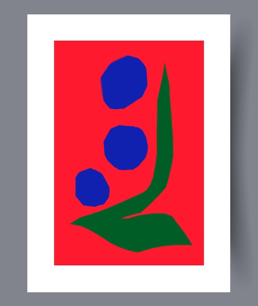 Scandinavische abstracte vectorafdrukset Minimalistische abstracte muurkunstachtergrond om af te drukken Scandinavische vectorstijl