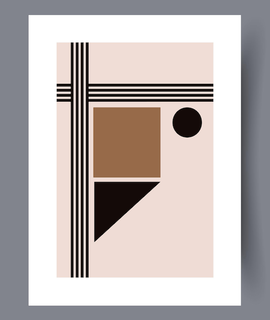Scandinavische abstracte vectorprint set