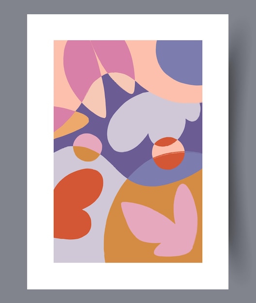 Scandinavische abstracte vectorprint set