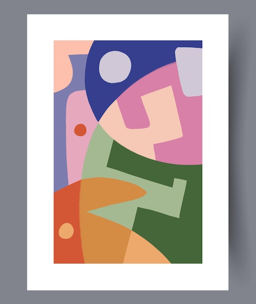 Scandinavische abstracte vectorprint set
