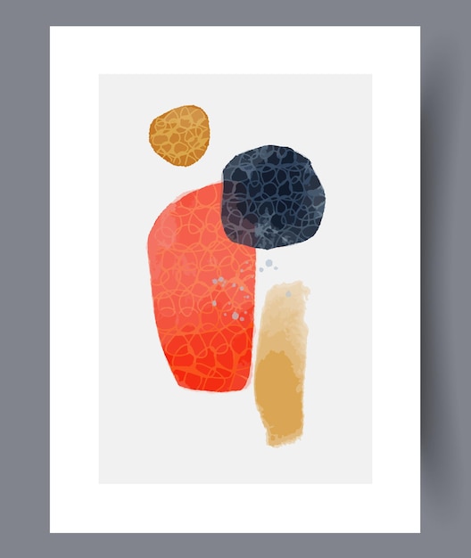 Scandinavische abstracte vectorprint set