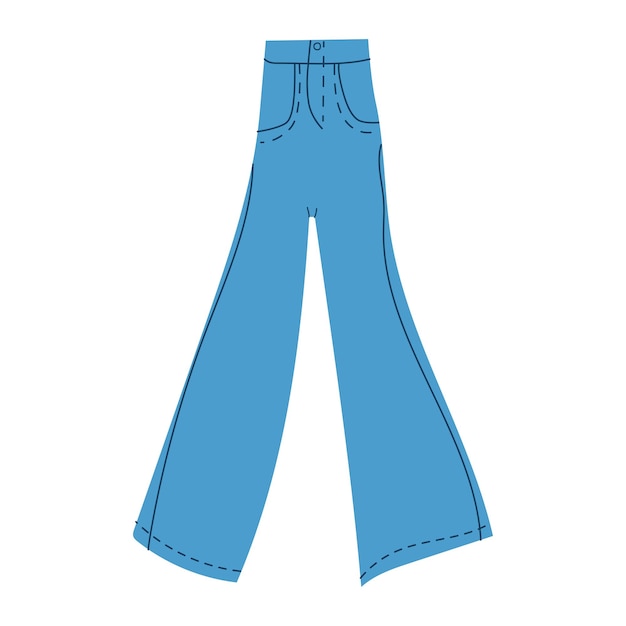 Vector scandinavische broek in boho-stijl dameskleding vector illustratie