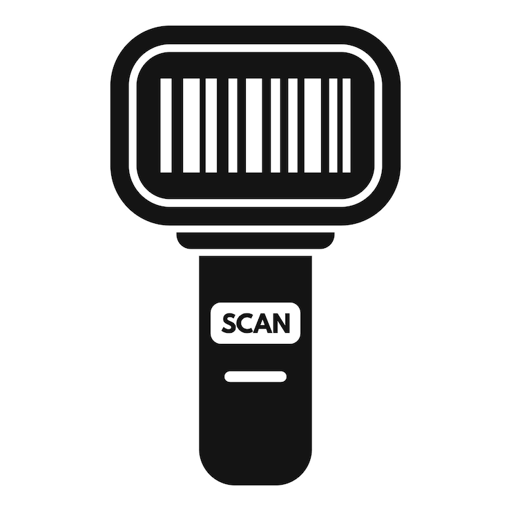 Vector 스캐너 장치 아이콘 간단한 터 연결 신호 스캔