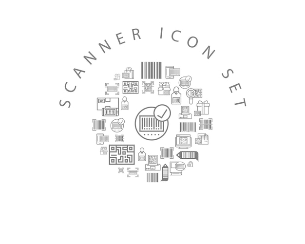 Scanner icon set design