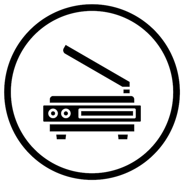 スキャナーのベクトルアイコンデザインイラスト
