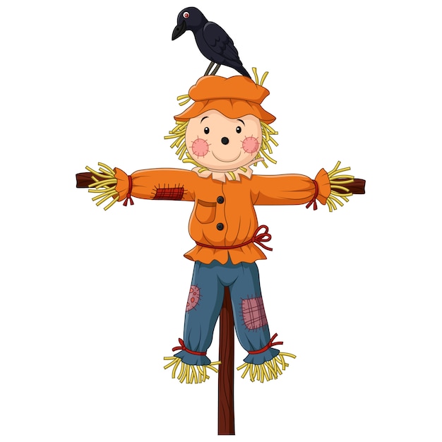 Vector scarecrow cartoon