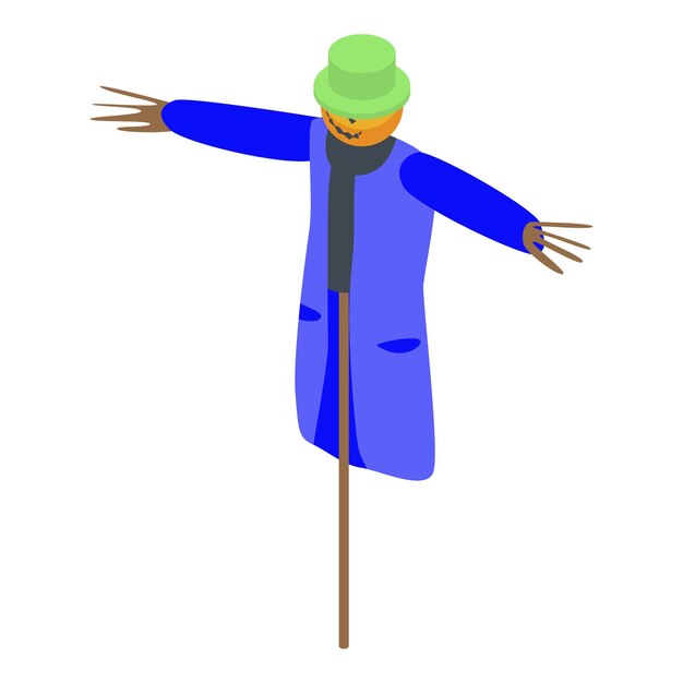 Scarecrow icon Isometric of scarecrow vector icon for web design isolated on white background