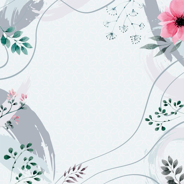Scarf abstract floral pattern with brush background