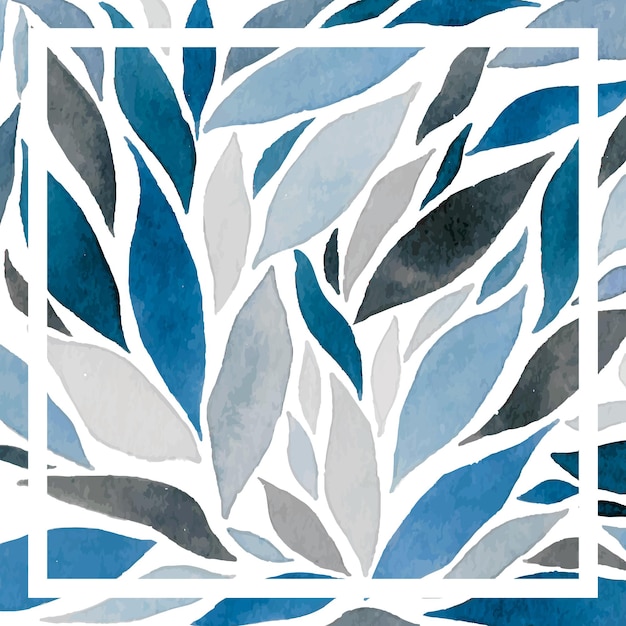 白い背景に水彩の葉とスカーフデザインのシームレスなパターン