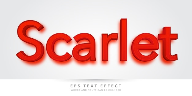 scarlet 3d editable text effect