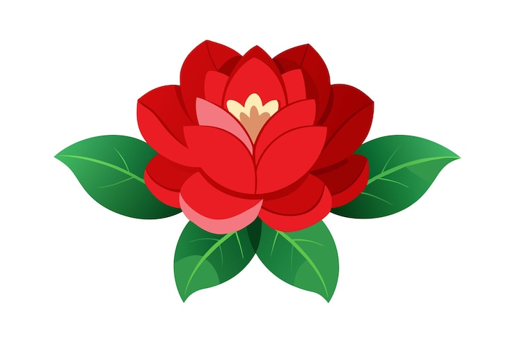 Vector 색 배경에 은 꽃 평평한 터 일러스트레이션