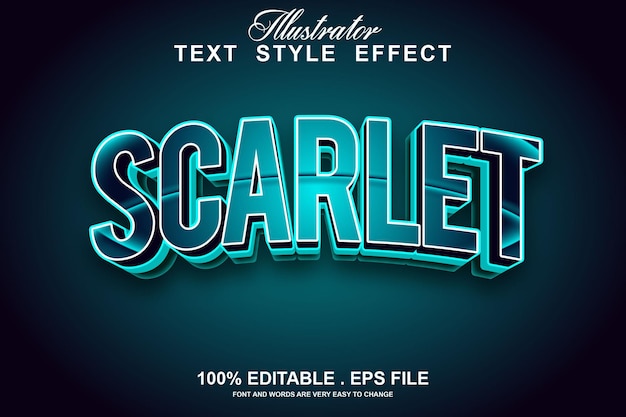 Scarlet text effect editable