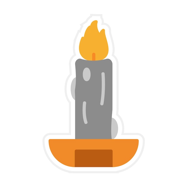 Vector scary candle vector icoon kan worden gebruikt voor halloween iconset
