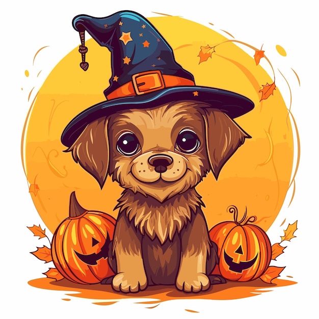 scary dog illustration for halloween spooky