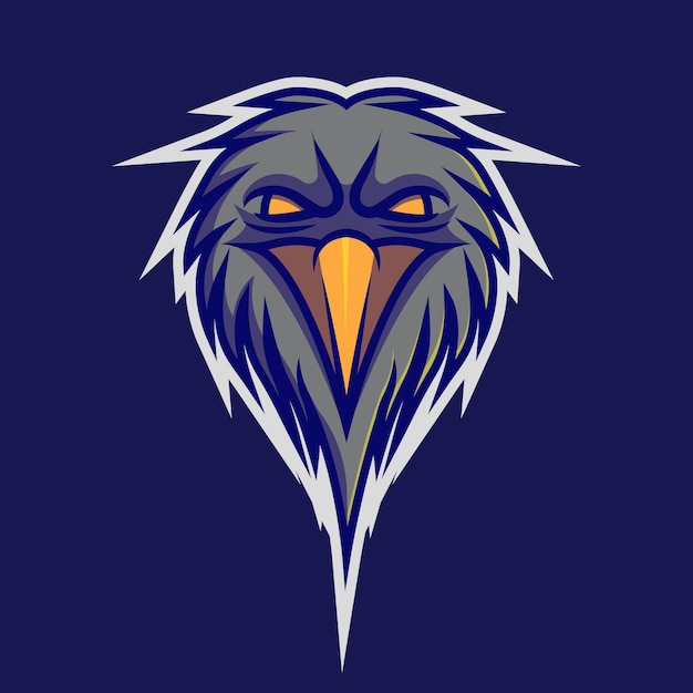 Scary eagle logo Eagle head mascot for logo
