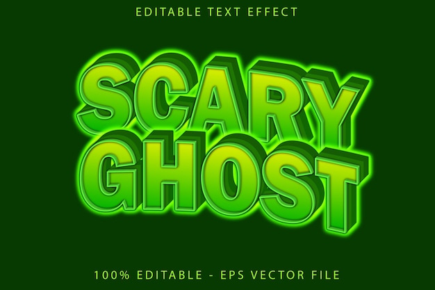 Scary Ghost Editable Text Effect Neon Style