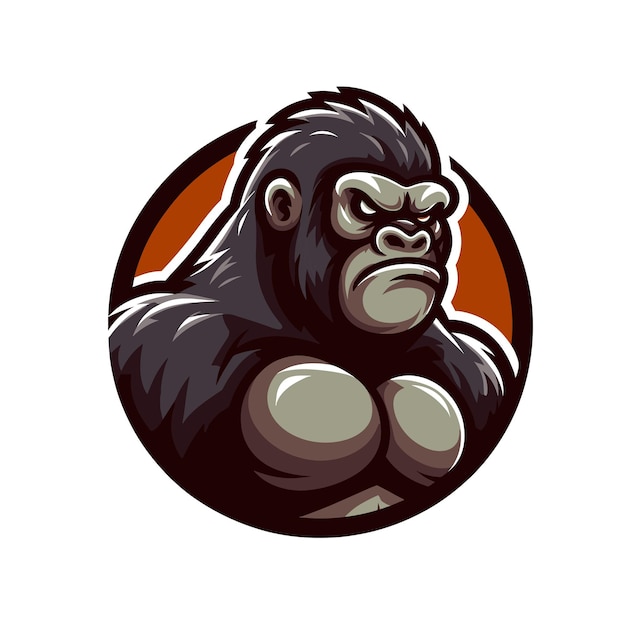 Scary gorilla illustration logo