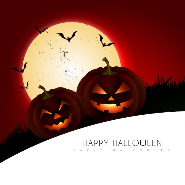 Vector scary halloween  background illustration