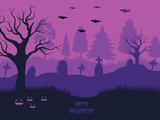 Scary halloween background with spooky haunted house 16