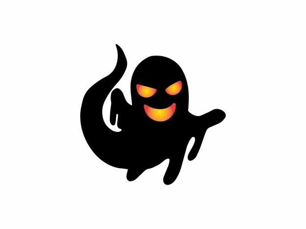 Scary Halloween Ghost Silhouette Illustration