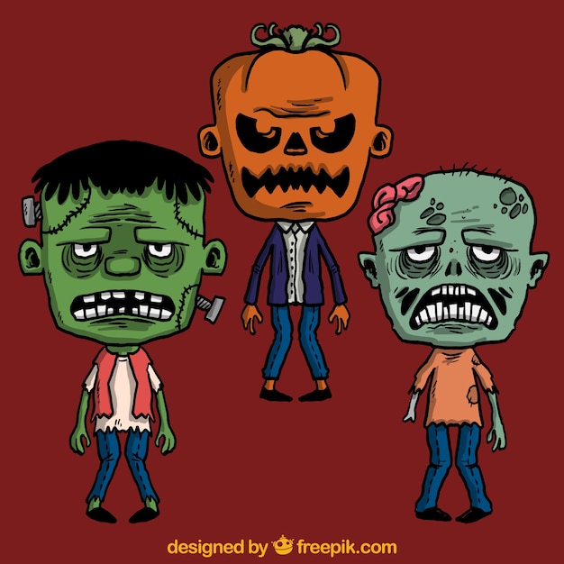 Scary halloween monsters