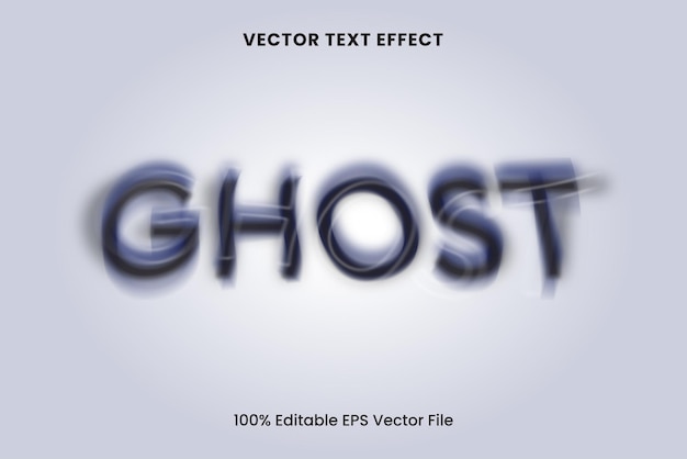 Vector scary horror ghost editable vector text effect