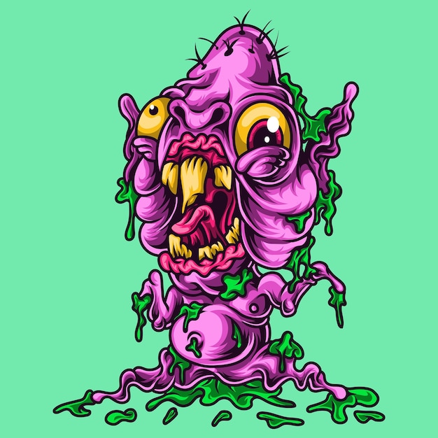 Scary monster vector illustration